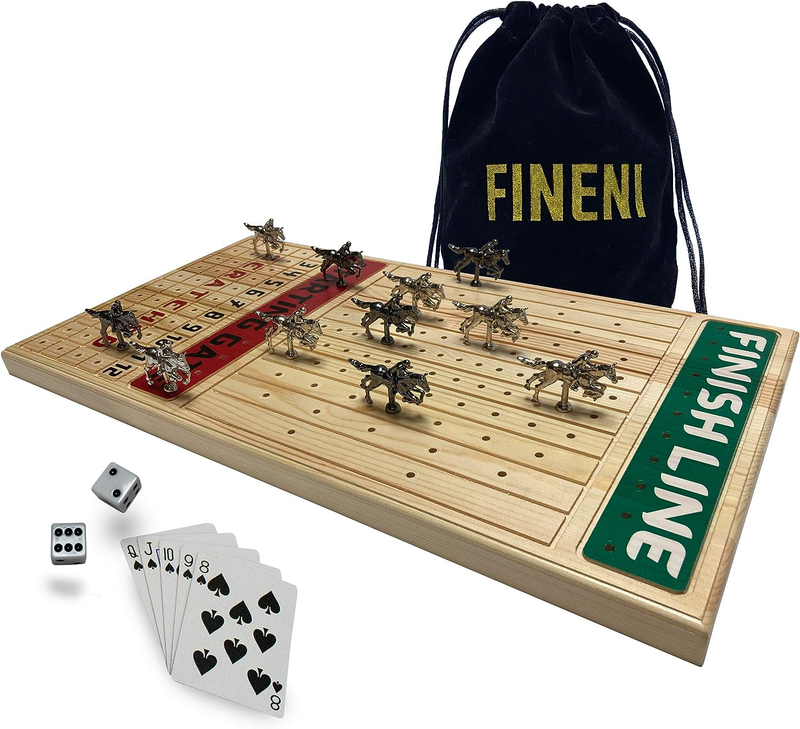 Original Horse Racing Board Game Luxurious Durable Metal Horses 22&rdquo; Full Size