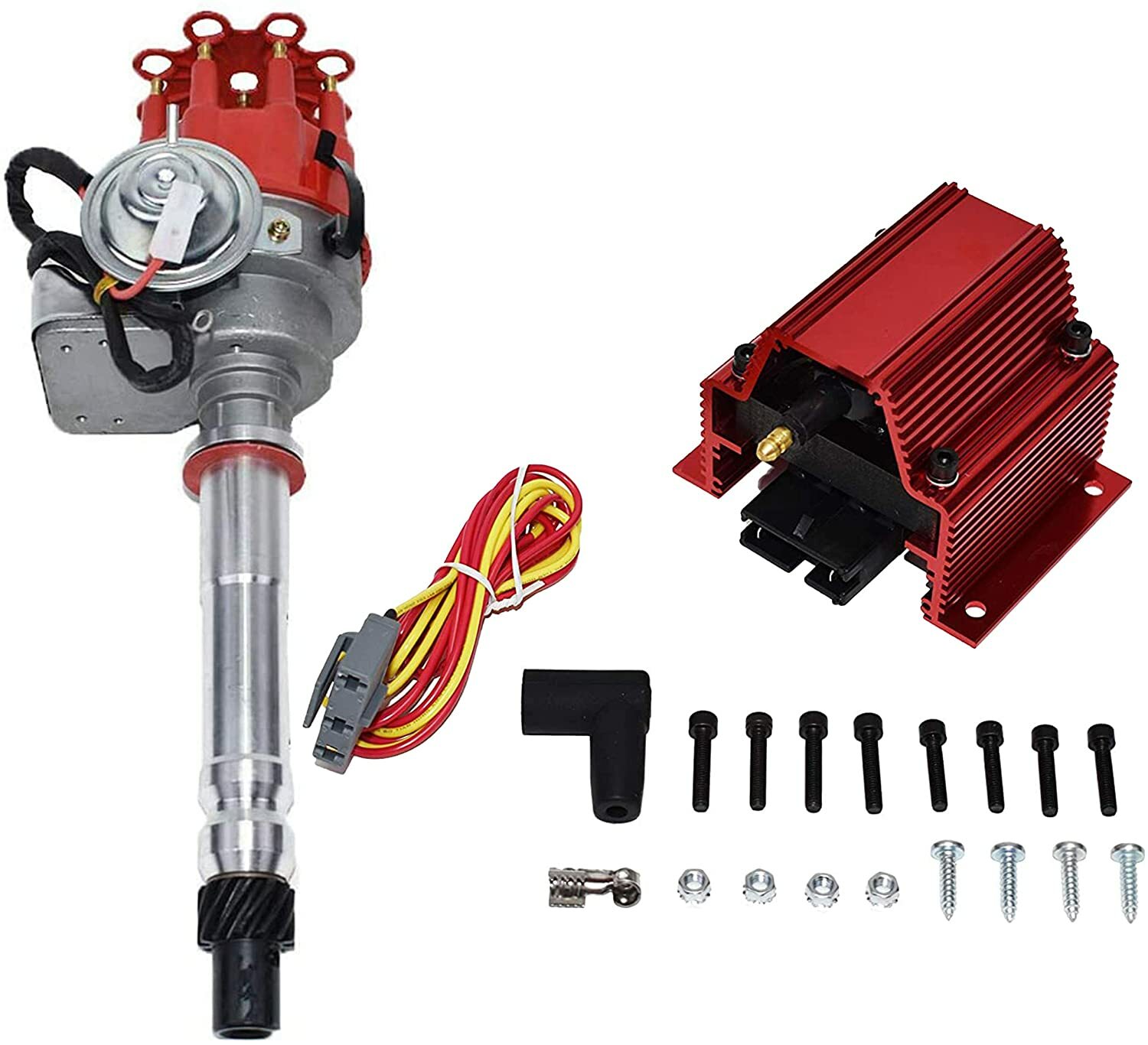R2R Distributor 50K Volt ECoil SBC BBC 327 350 396 454 Chevrolet Red Small Cap eBay