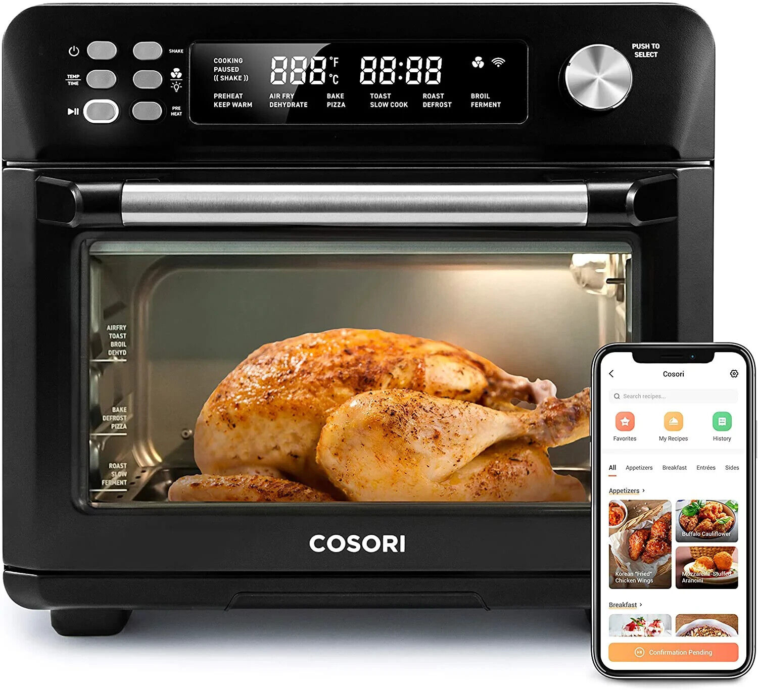 Oven Air Fryer Cs100-ao-rxb, Smart 26.4qt Large Stainless Steel C