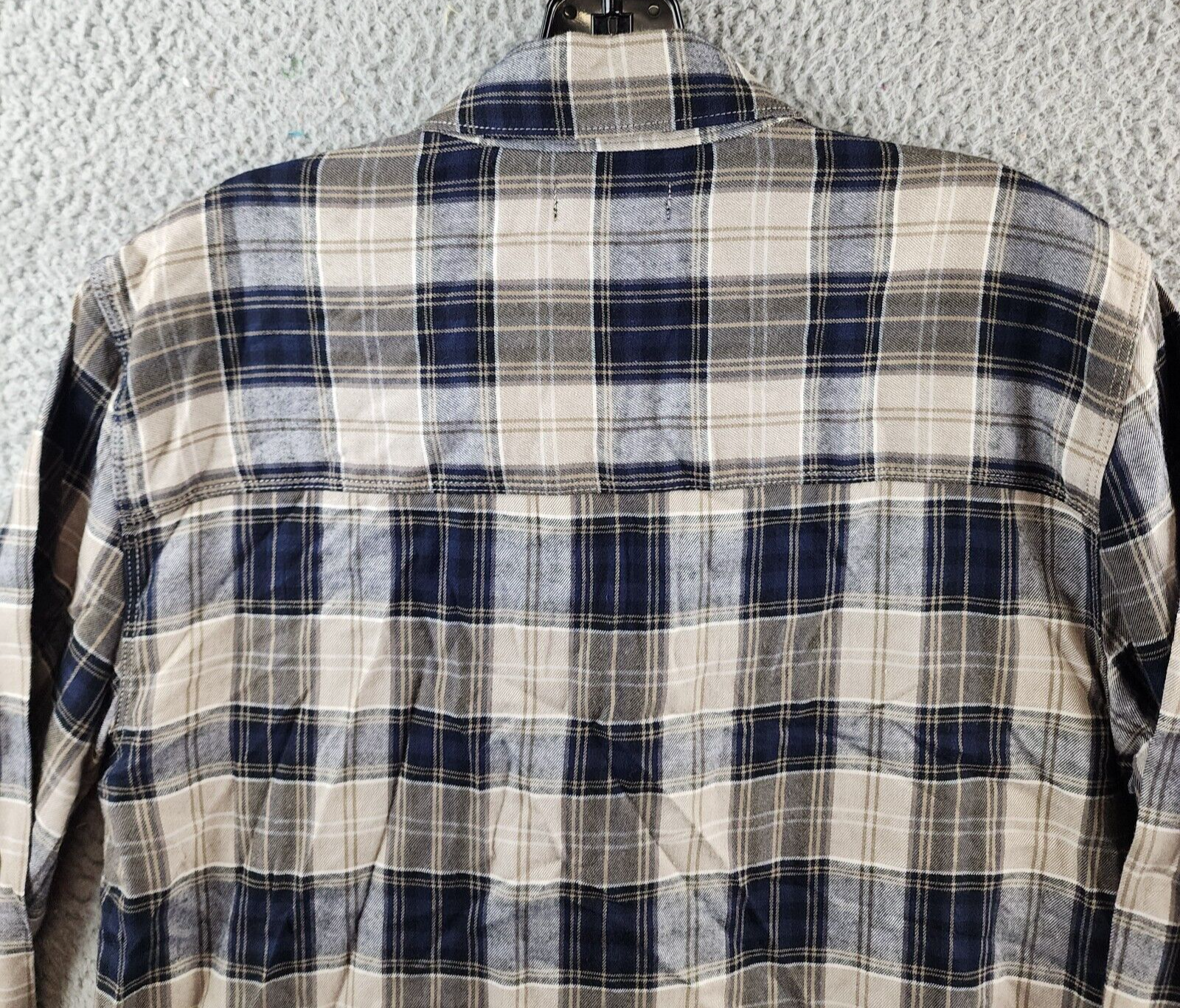 Paige Everett Plaid Flannel Button-up Shirt Men's Small Blackberry Storm - Picture 14 of 16