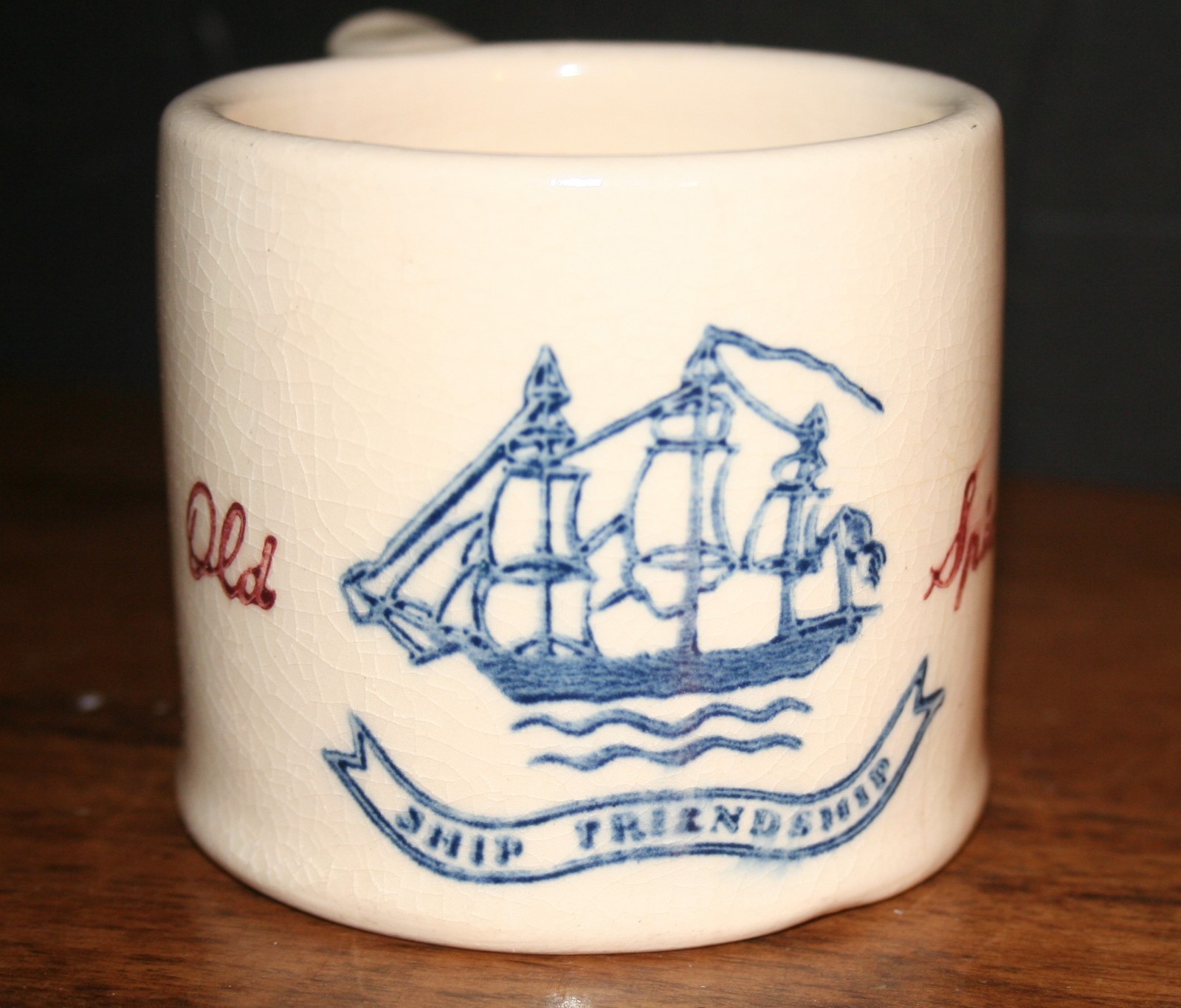 VTG OLD SPICE Shaving Mugs Grand Turk Ship Friendship SHULTON