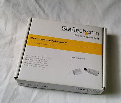 New StarTech ICUSBAUDIO USB to Stereo Audio Adapter Converter