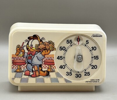 GARFIELD Sunbeam 60 Minute Timer Vintage 1978 RARE See *