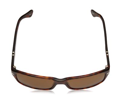 Pre-owned Persol Po2803s Rectangular Sunglasses Havana/crystal Brown Polarized