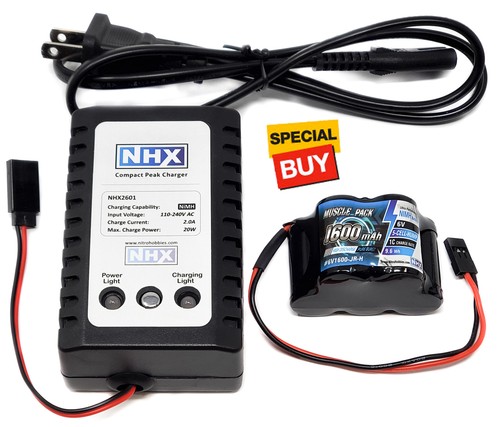 NHX Muscle Pack 1600MAH 6V NIMH RX Receiver Hump Battery