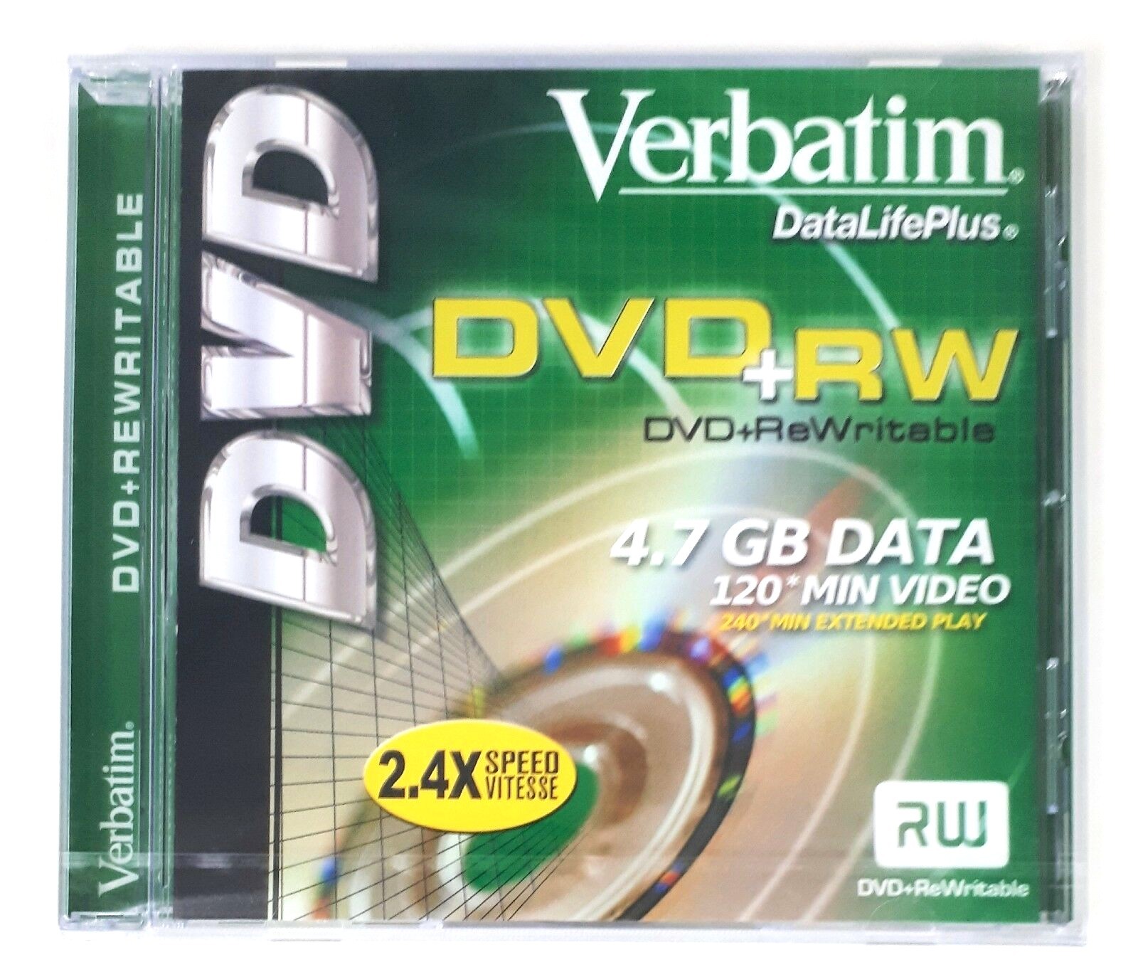 3 Verbatim Blank DVD+RW DVD+Rewritable 2.4x 4.7GB 120 Min Video New