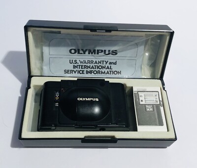 Olympus XA Point & Shoot 35mm Film Camera Black With Case Tested