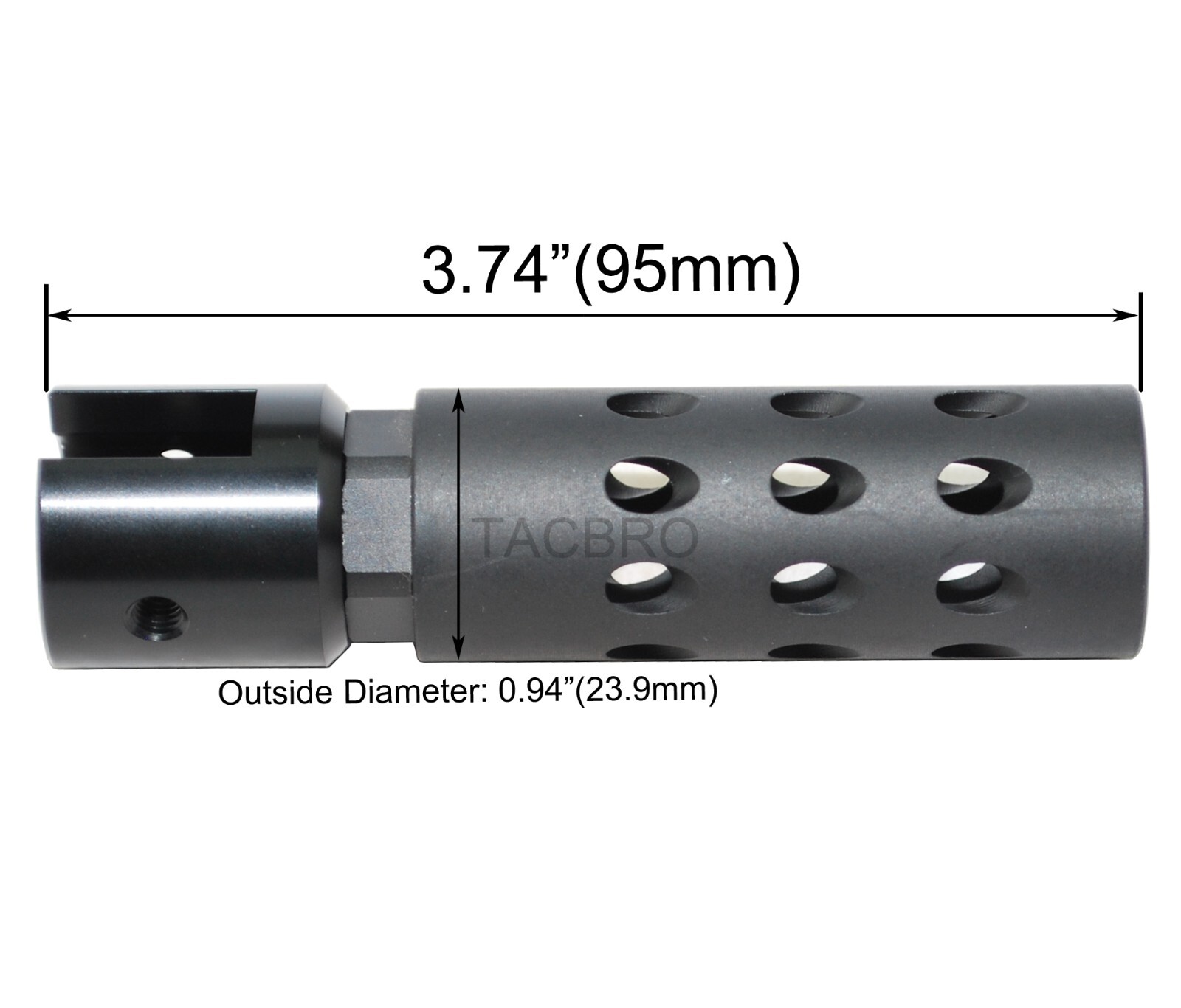 Black Ruger 1022 10/22 LR Muzzle Brake For .22 Non-Threaded 1022
