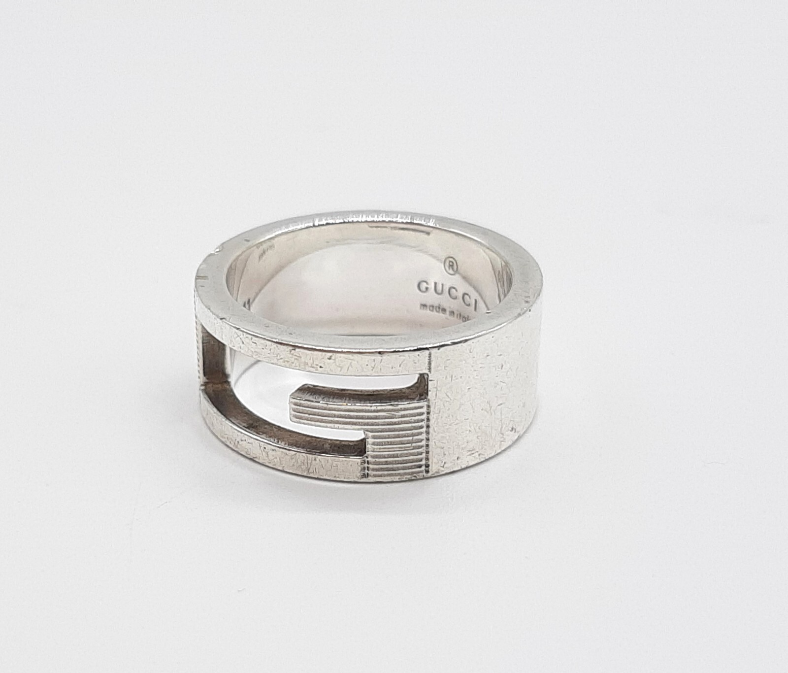 Gucci ring Branded cutout G sterling silver 925 size 11 US 5