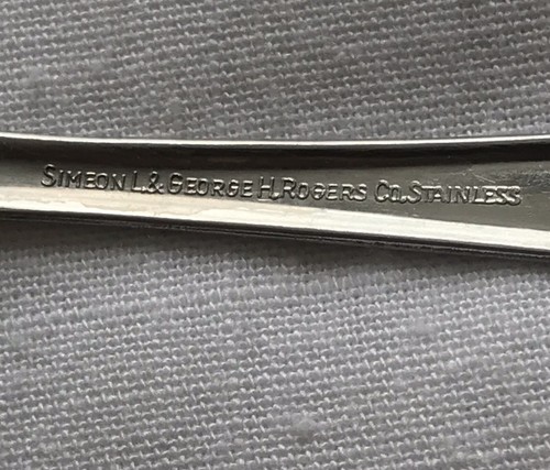 Oneida Simeon L & George H Rogers Stainless Spring Ballad Piece Spoon Ladle Set