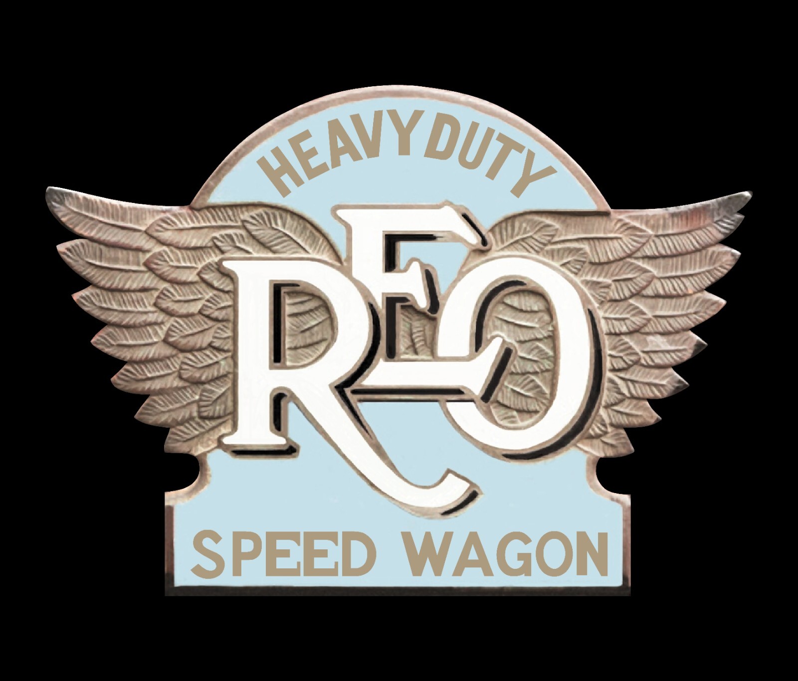 REO Speed Wagon - Vintage 1929 Radiator Emblem Sticker Decal