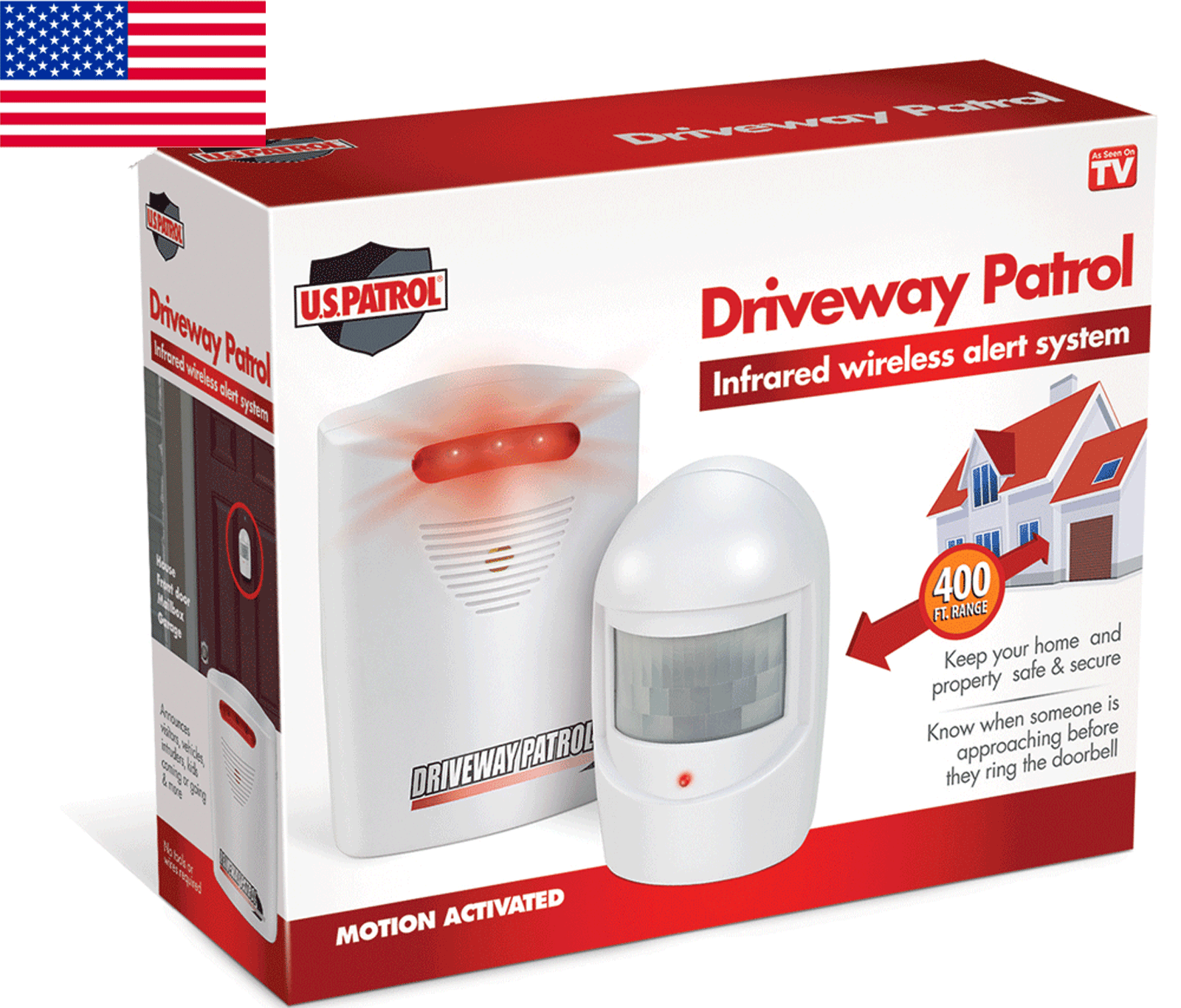 Driveway Alarm Sensor Wireless Motion Infrared Garage Alert 