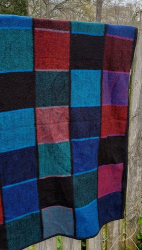 German Square Pattern Western Blanket Biederlack?