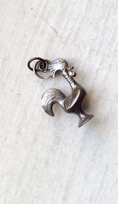 PORTUGAL Good Luck ROOSTER - Vintage 800 Continental Sterling Bracelet Charm