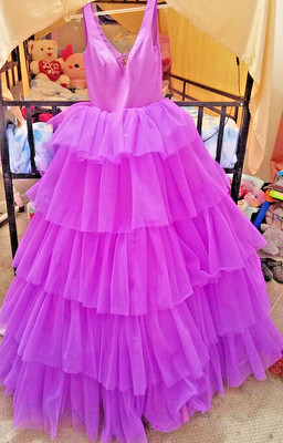 purple prom dress size 4 Ashley Lauren brand new without tags