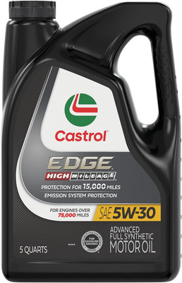 Edge High Mileage 5W 30 Advanced Full Synthetic Motor Oil 5 Quarts New