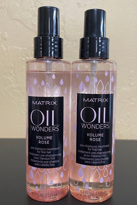 2 - Matrix Oil Wonders Volume Rose Pre-Shampoo Treatment for Fine Hair 4.2 oz Ea