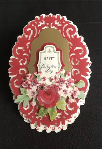 Sterling Necklace w/ Heart & Rhinestones w/ Hand Made Valentine Card ~YGF