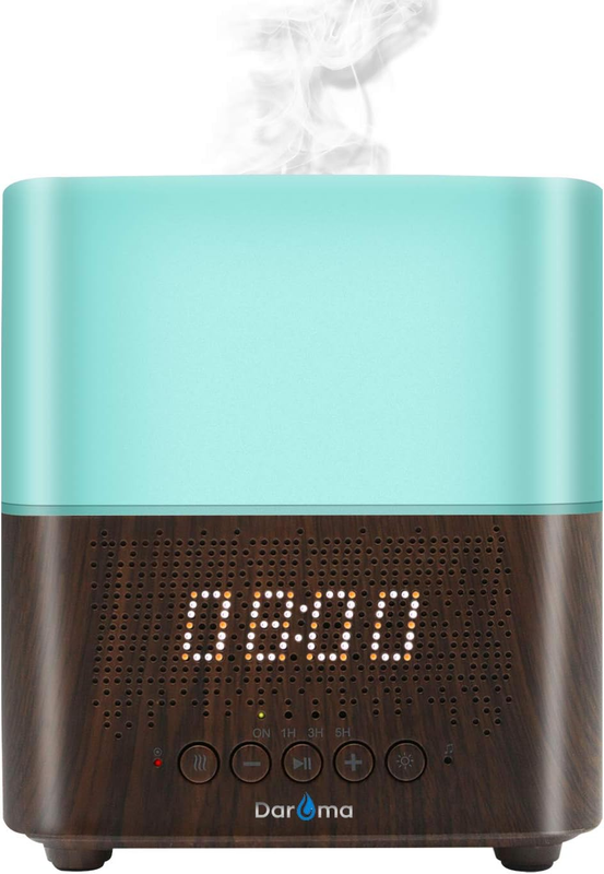 Alarm Clock Essential Oil Diffuser, Aromatherapy Diffuser with Bluetooth Speaker