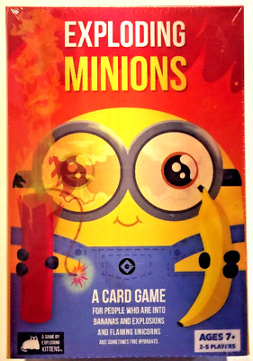 EXPLODING MINIONS ~Card Game~ LENTICULAR COVER ~7+~ By Exploding Kittens ~ NEW
