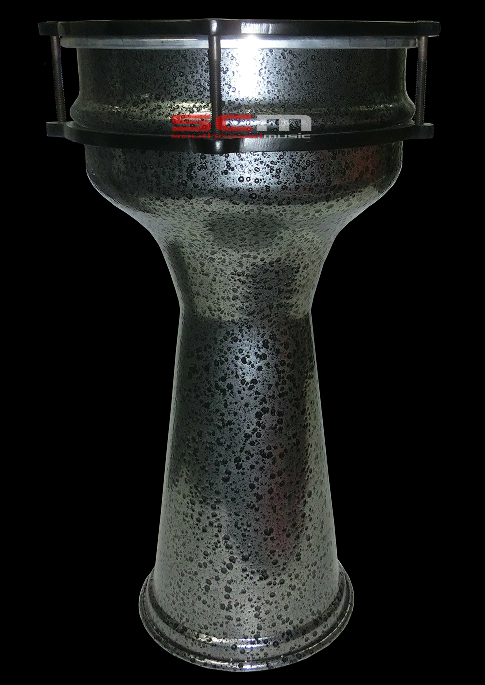 ARABIC HAND DRUM MANO DARBUKA DOUMBEK MP978B 15 7/8" HIGH PEWTER FINISH