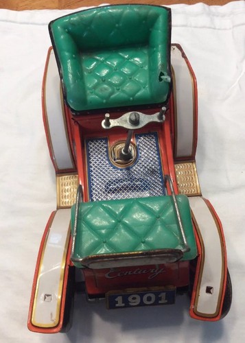 VTG - Reads “Century 1901” Tin Toy Buggy Battery Op Car! Japan,Nice Collectible!