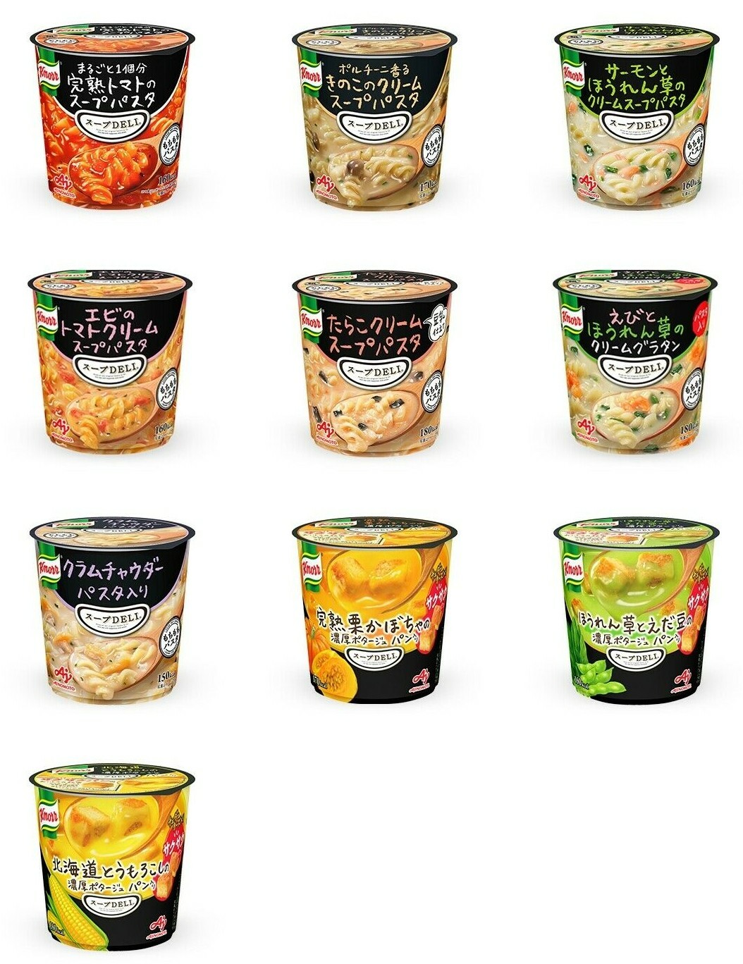 Sognando Noumitsu Cream 30g 3個セット Ajinomoto, Knorr, Soup Deli Series, Instant Soup with Pasta