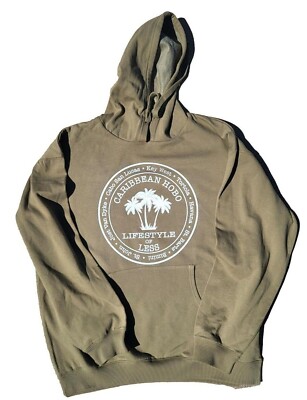 Caribbean Hobo Hoodie Lifestyle Key west island  Jimmy parrot head beach Green