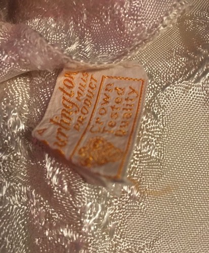 Vintage Burlington Mills Product Crown Tested Quality Ivory Off White Bedspread