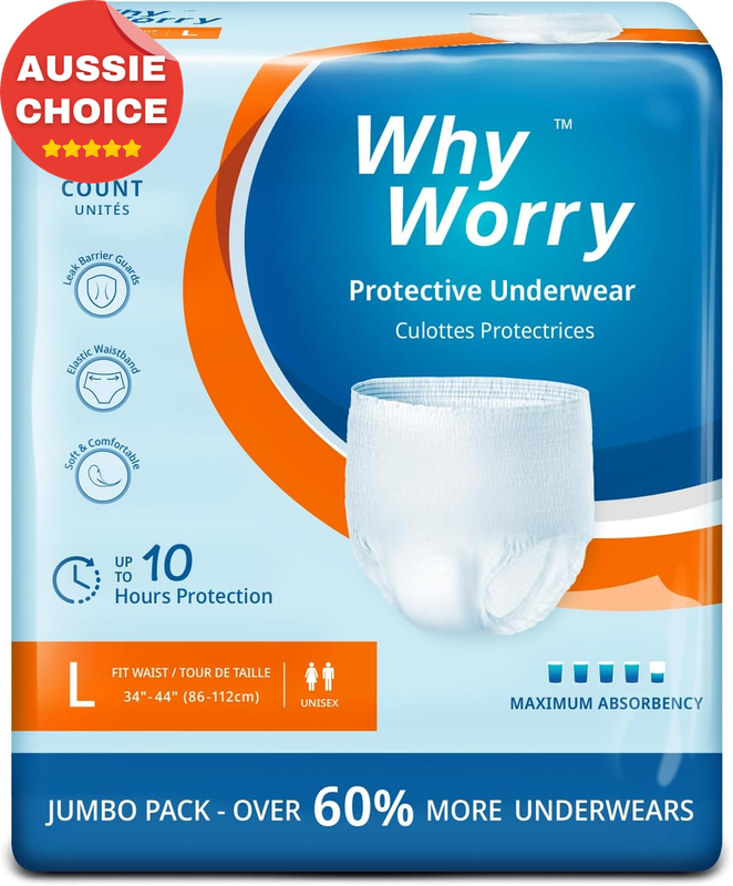 Incontinence Underwear Large 104 Count Unisex Absorbent Adult Diapers