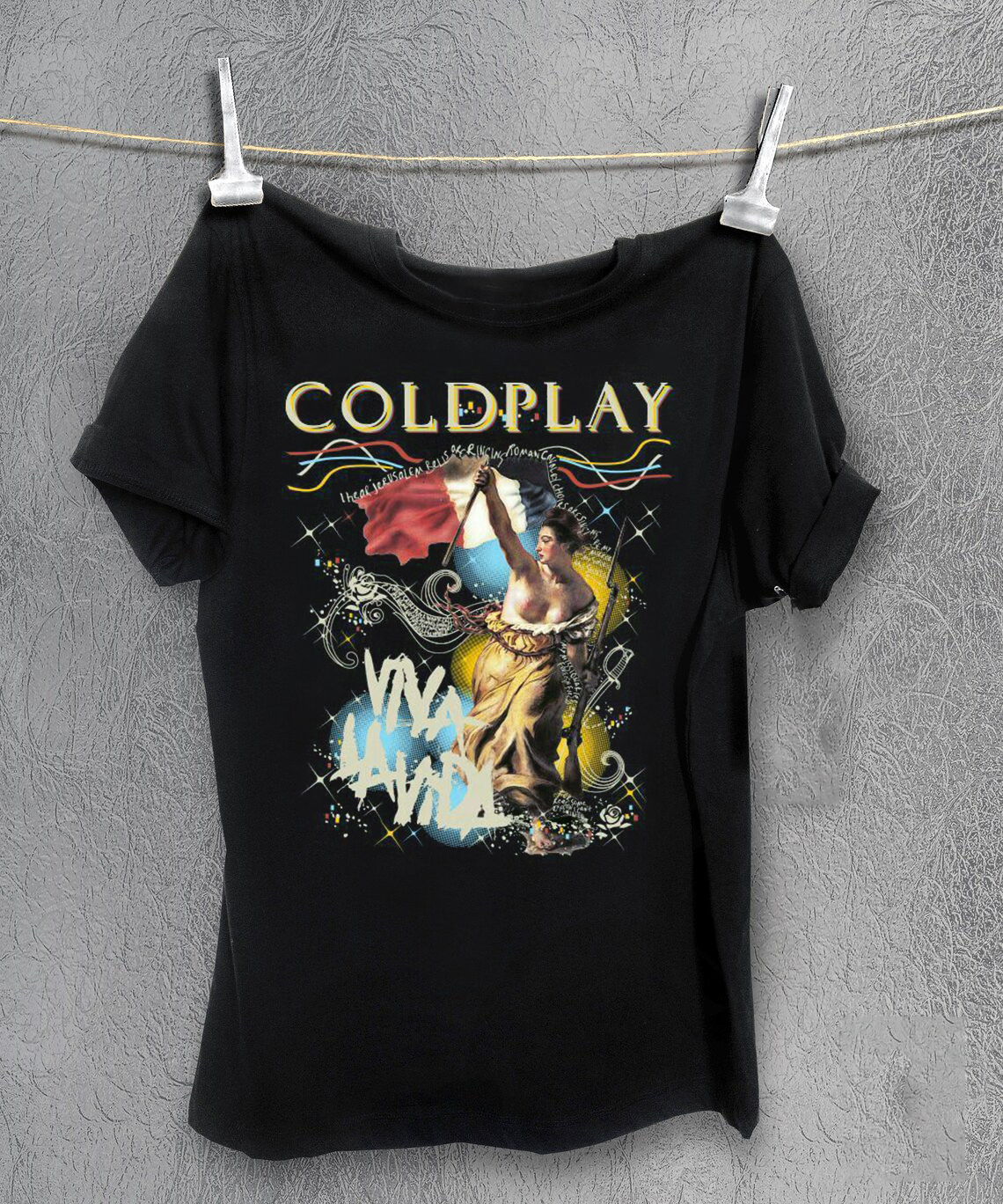 Coldplay Band Viva La Vida Album Music Unisex Shirt Cotton