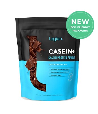 Legion Casein+ Pure Micellar Casein Protein Powder, Milk Chocolate, 30 Servings