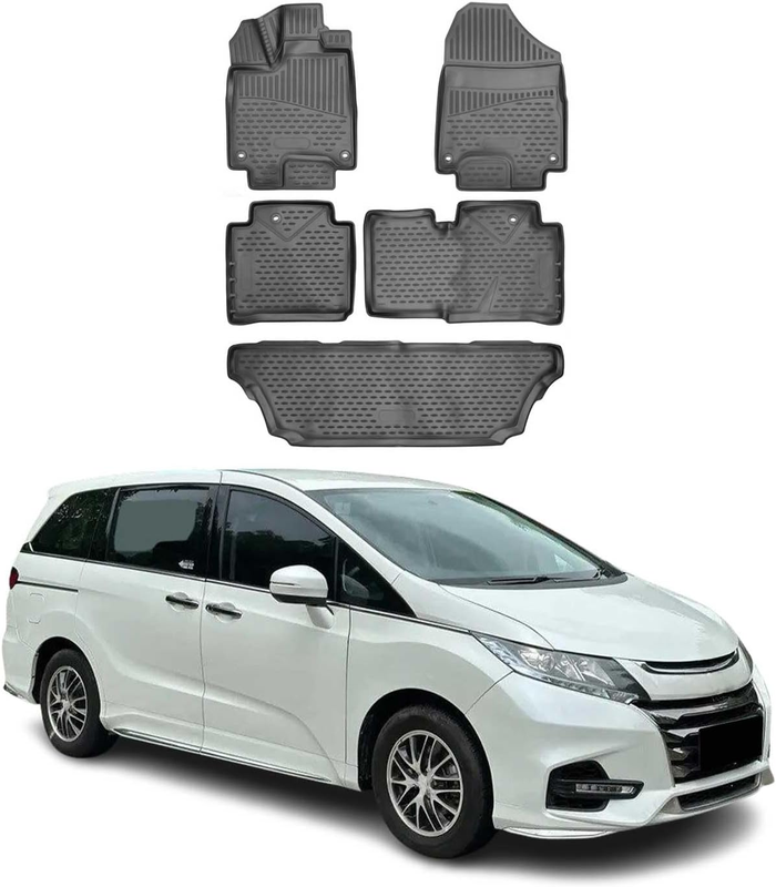 3D All Weather Floor Mats for 2018-2026 Honda Odyssey TPE Cust...