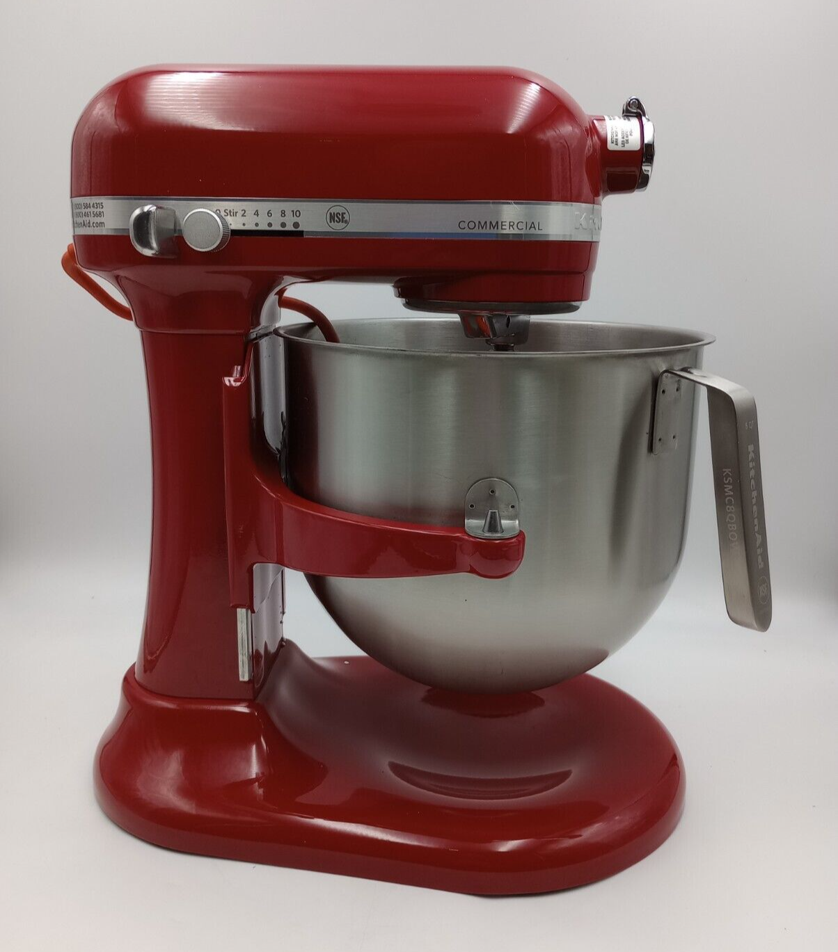 USED - KitchenAid Commercial 8-Quart Stand Mixer Empire Red