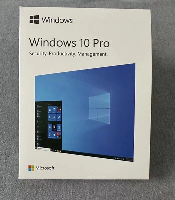 New Windows 10 Professional 32/64-Bit Box USB Drive Sealed With Product Key Card