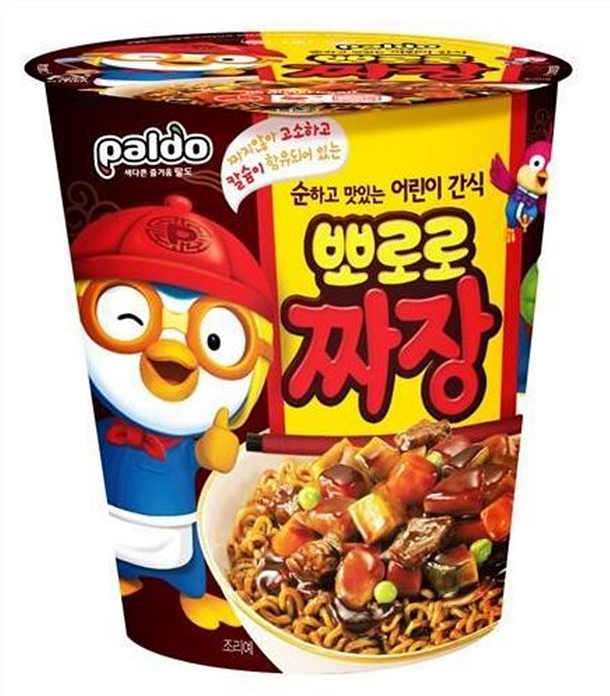 Pororo Korean Jajang Cup Ramen Black Bean Sauce Noodle Paldo