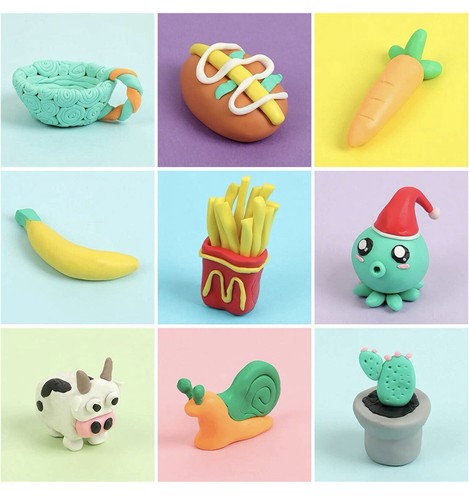 50 Colors Polymer Clay Kit Oven Bake Clay Model Clay Non-Sticky Non-Toxic DIY