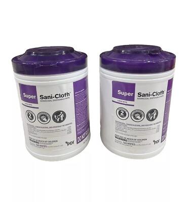 PDI Q55172 Super Sani Cloth Germicidal Disinfecting Wipes Large 2Pack X 160Wipes