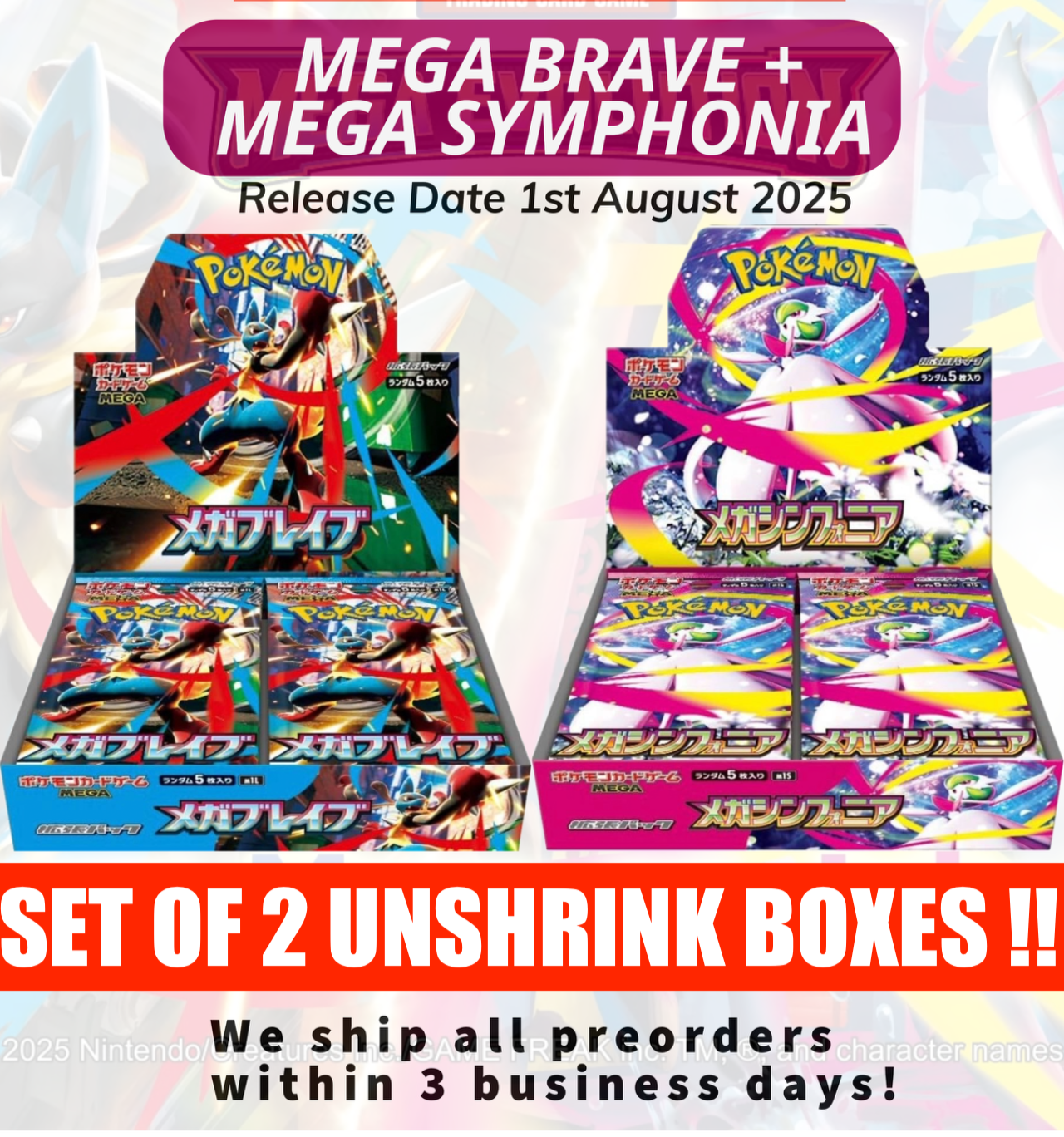 Mega Brave Symphonia Booster Box Set Pokemon Card Japanese