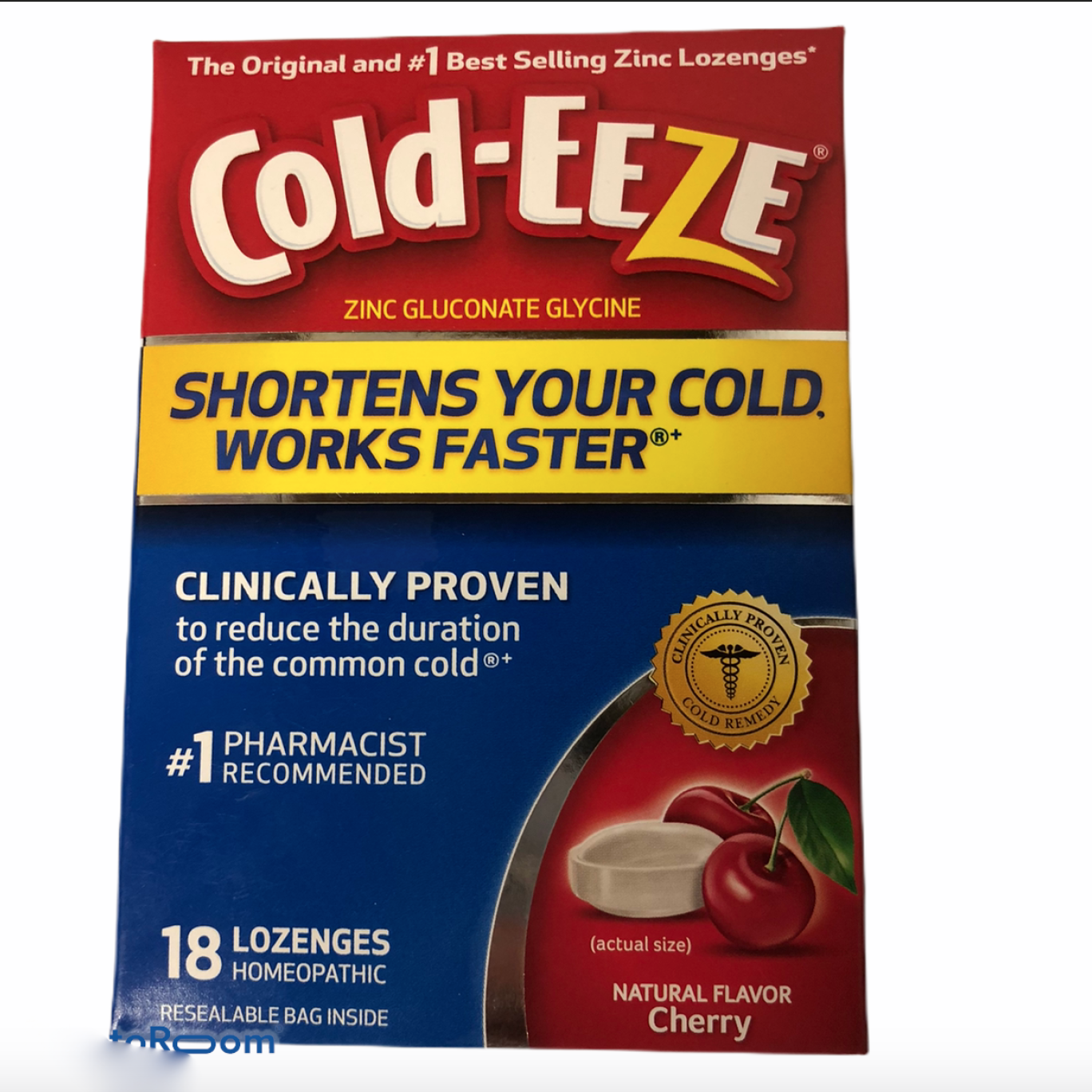 1 Pack Cold-EEZE Cold Remedy Cherry Flavor Lozenge 18 Count