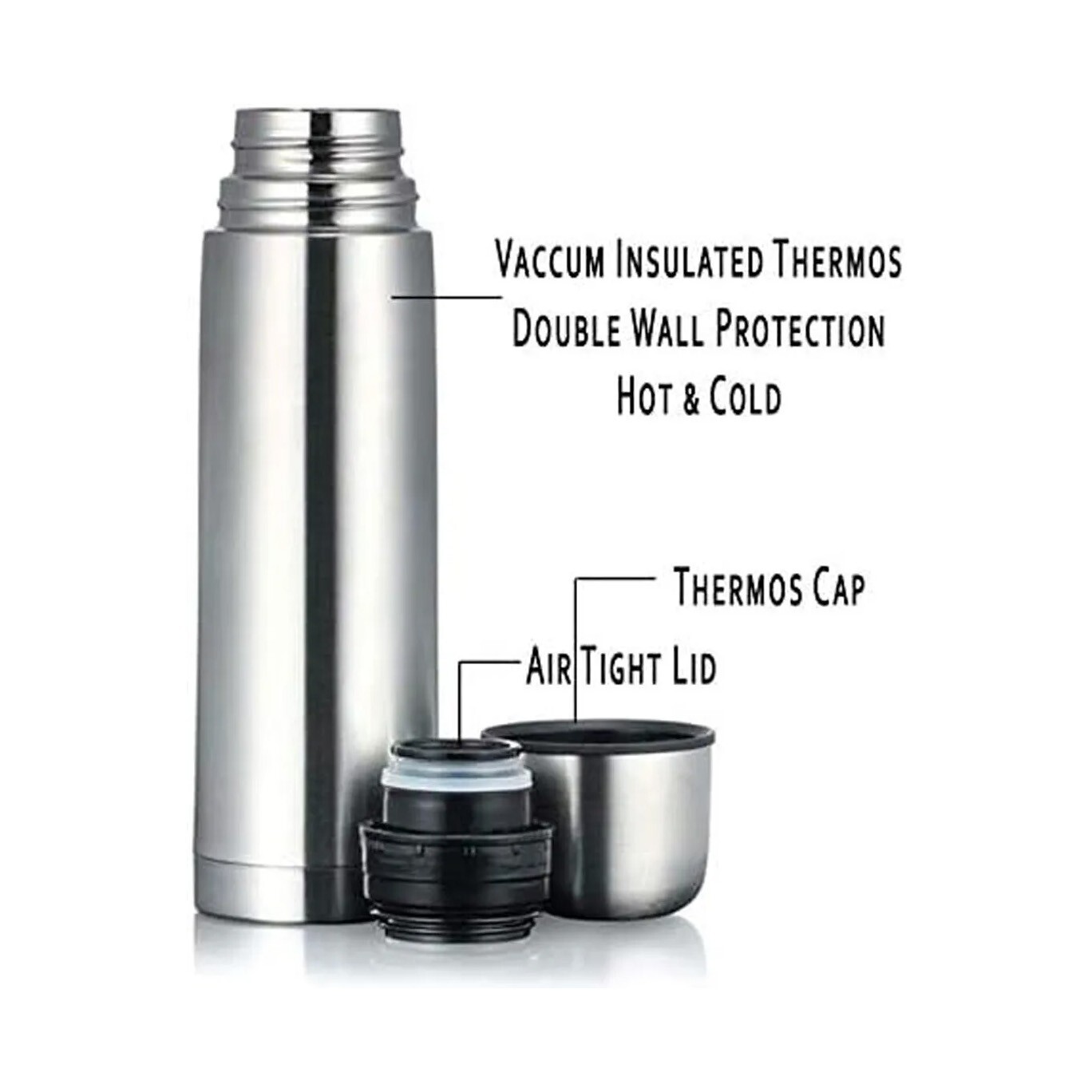 Double Wall Vacuum Flasks Mugs Bottle Insulated Stainless Steel Coffee Water