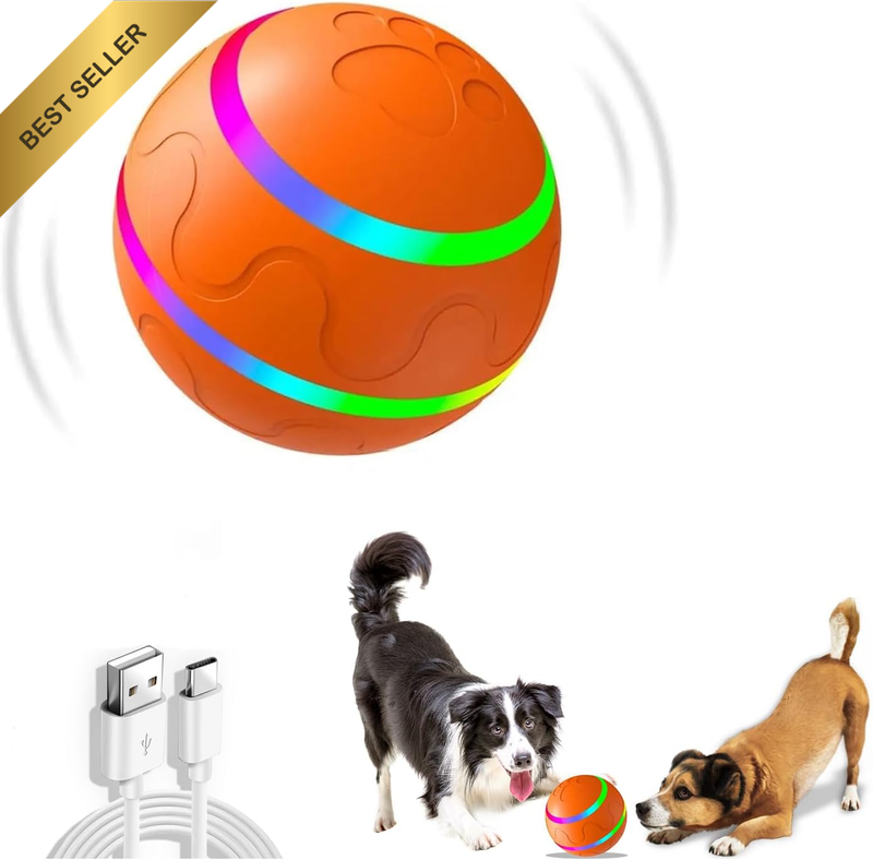 Dog Cat Interactive Automatic Rolling Ball Toy 2 Modes USB Rechargeable Pet