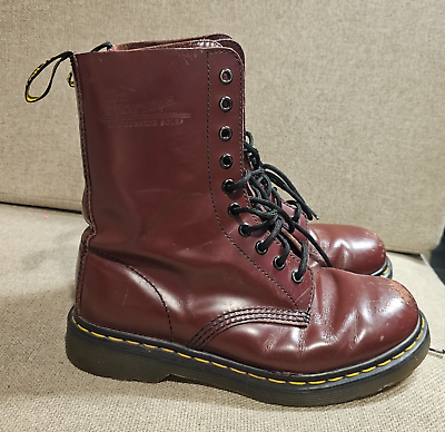 Doc Martens 1490 Boots Mens US Size 6 Men s Burgundy Patent