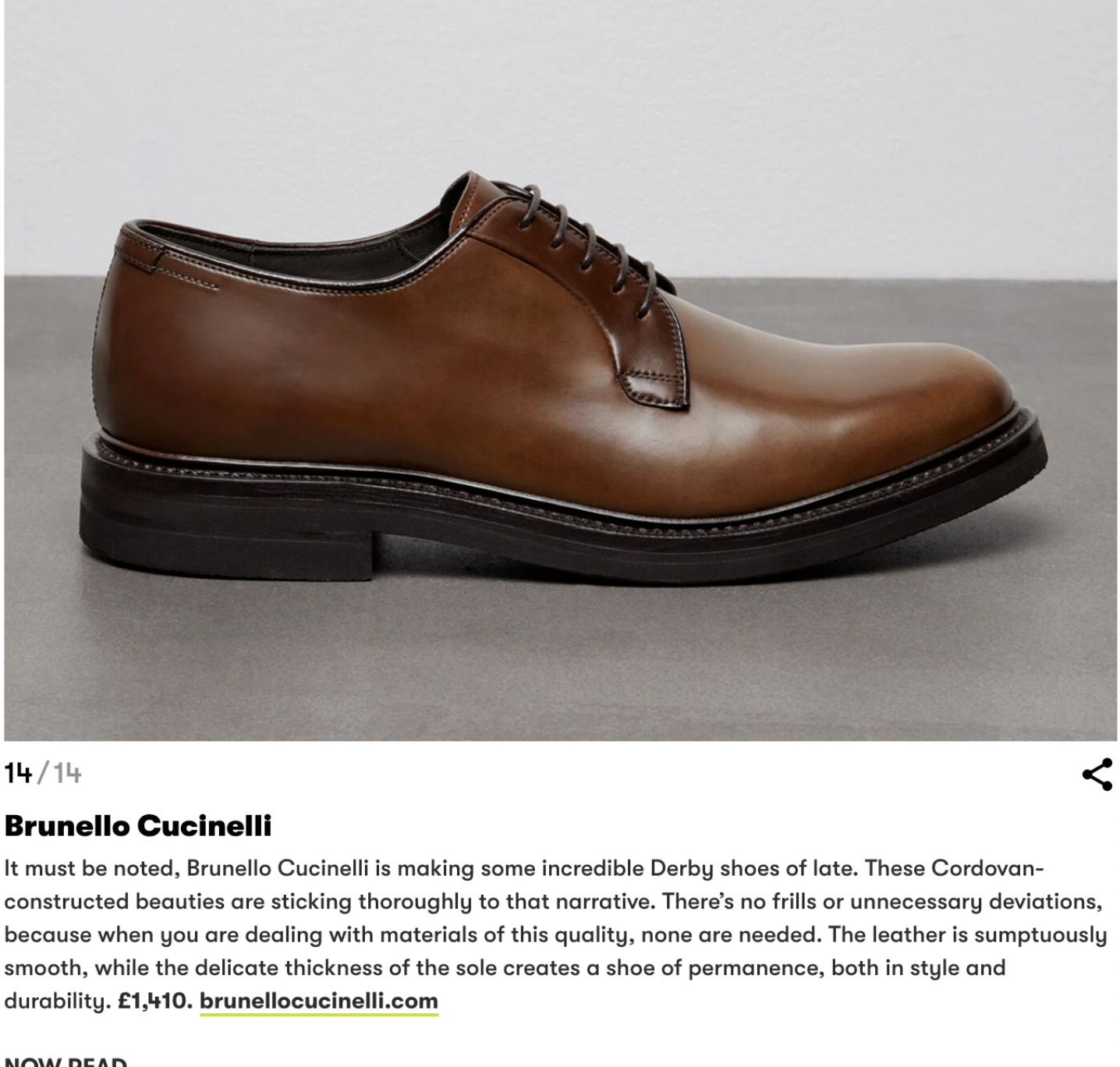 Pre-owned Brunello Cucinelli Goodyear Tech Vibram Sole Shell Cordovan Derby Shoes 41,5 In Brown