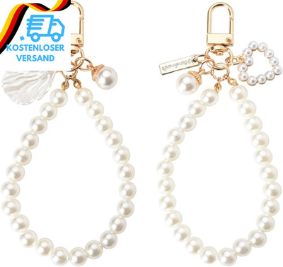 Lilbitty 2 Stück Perlen Schlüsselanhänger Gold Mit Exquisitem Armband-Design, El