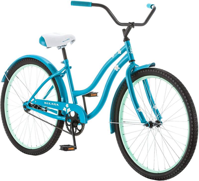 Kulana Hiku Mens and Womens Beach Cruiser Bike, 24 or 26-Inch Wheels, Single-Spe