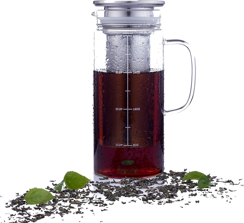 Btat- Cold Brew Coffee Maker, 1 Quart,32 Oz Iced Coffee Maker, Iced Tea Maker, A
