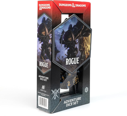 Sirius Dice: Подземелья и драконы - Набор приключенческих кубиков - Rogue Black