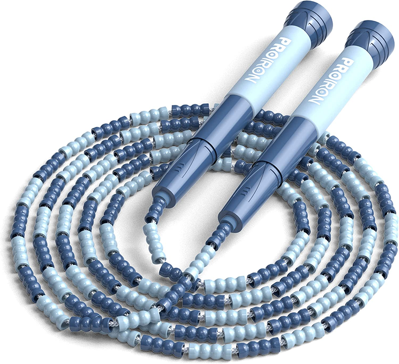 Soft Beaded Skipping Rope, Adjustable Tangle Free Jump Rope Segmented Fitness Sk