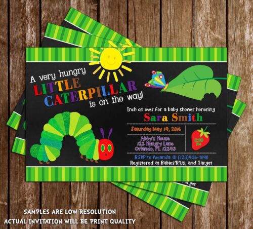 Very Hungry Caterpillar Baby Shower Invitations - 15 Printed W/envelopes